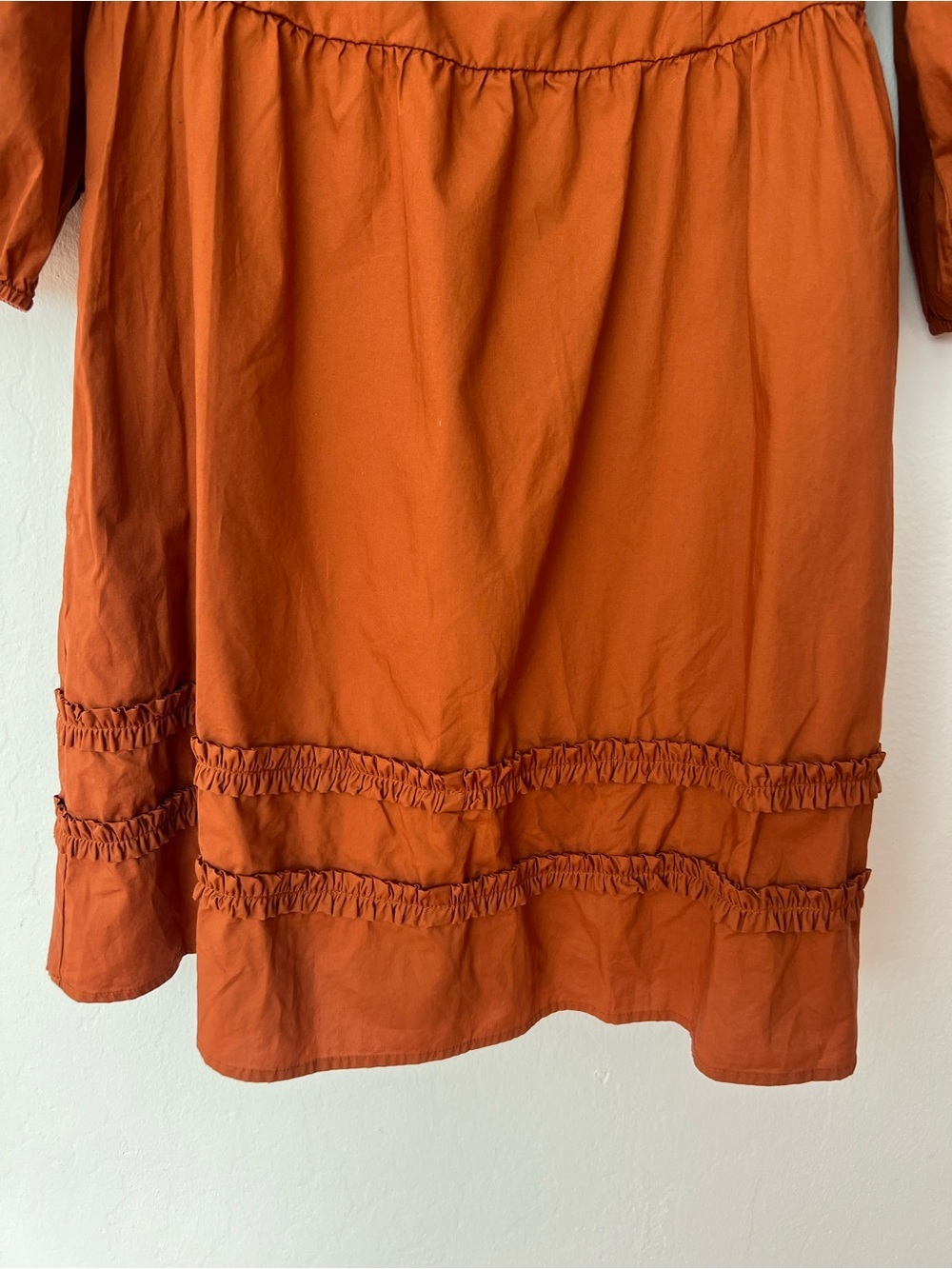 Gap Puff Sleeve Ruffle Neck Mini Dress - Picture 3 of 10